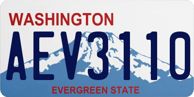 WA license plate AEV3110