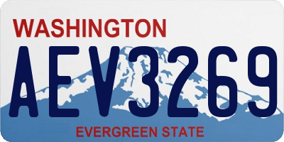WA license plate AEV3269