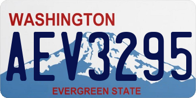 WA license plate AEV3295