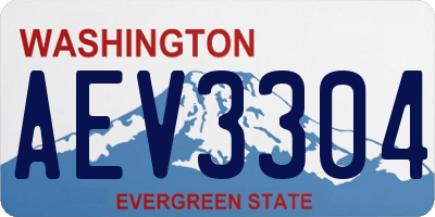 WA license plate AEV3304