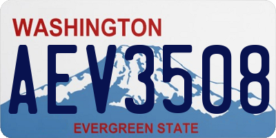 WA license plate AEV3508