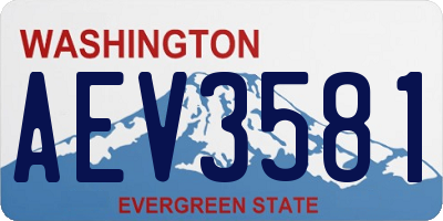 WA license plate AEV3581