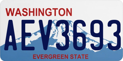 WA license plate AEV3693