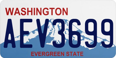 WA license plate AEV3699