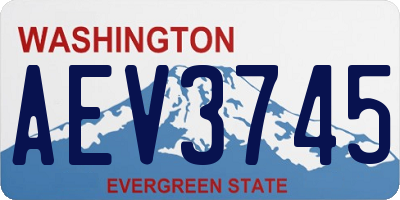 WA license plate AEV3745