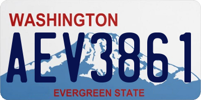 WA license plate AEV3861