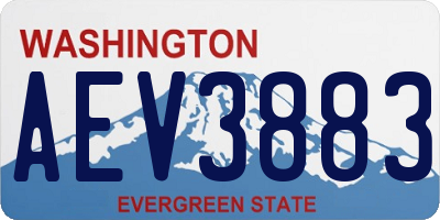 WA license plate AEV3883