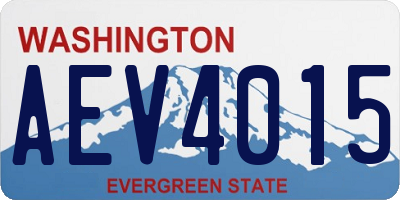 WA license plate AEV4015