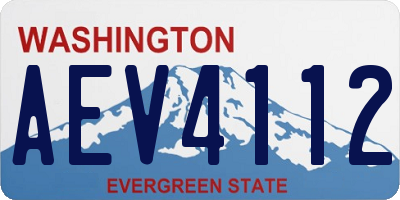 WA license plate AEV4112