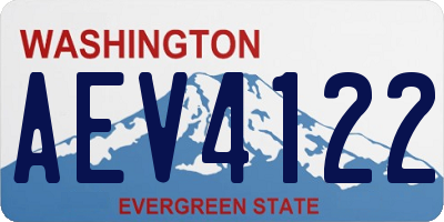 WA license plate AEV4122