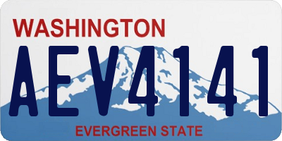 WA license plate AEV4141