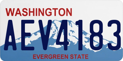 WA license plate AEV4183