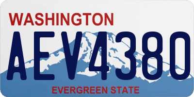 WA license plate AEV4380