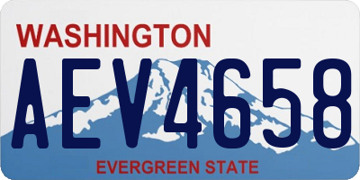 WA license plate AEV4658