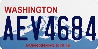 WA license plate AEV4684