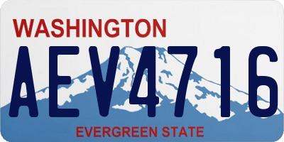 WA license plate AEV4716