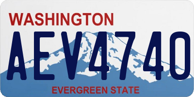WA license plate AEV4740