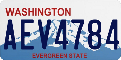 WA license plate AEV4784