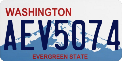 WA license plate AEV5074