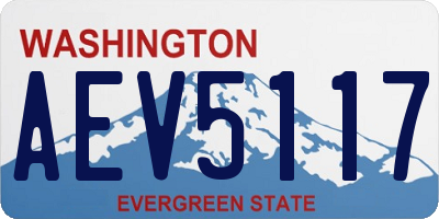 WA license plate AEV5117