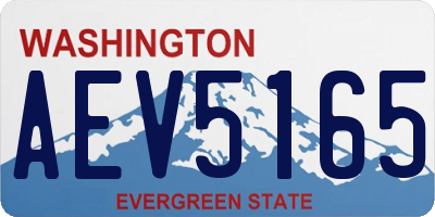 WA license plate AEV5165