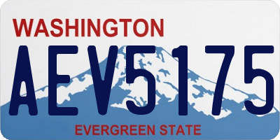 WA license plate AEV5175