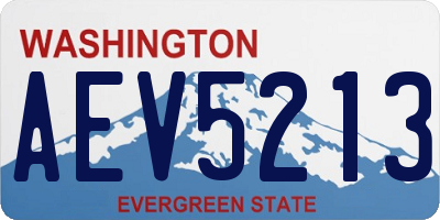 WA license plate AEV5213