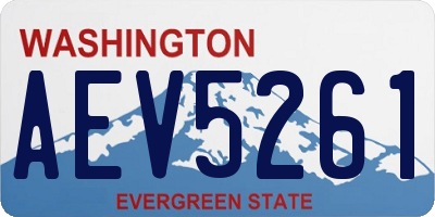 WA license plate AEV5261