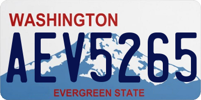 WA license plate AEV5265