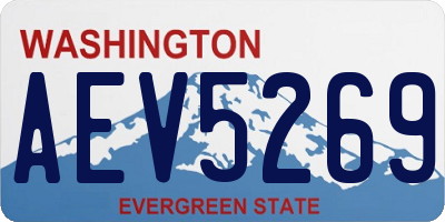 WA license plate AEV5269