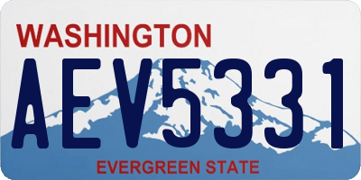 WA license plate AEV5331