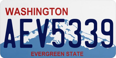 WA license plate AEV5339