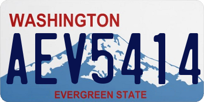 WA license plate AEV5414