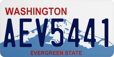 WA license plate AEV5441