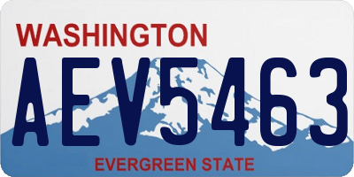 WA license plate AEV5463