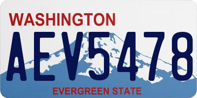 WA license plate AEV5478