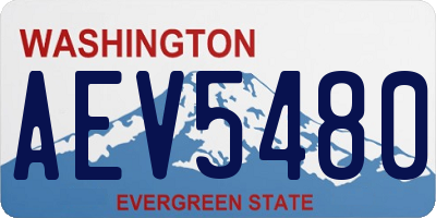 WA license plate AEV5480