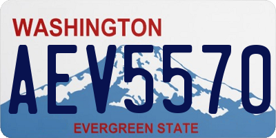 WA license plate AEV5570