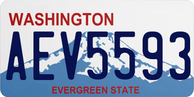 WA license plate AEV5593