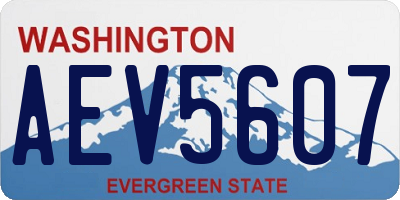 WA license plate AEV5607
