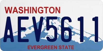 WA license plate AEV5611