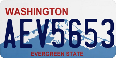WA license plate AEV5653