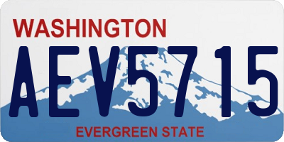 WA license plate AEV5715