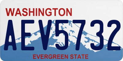 WA license plate AEV5732