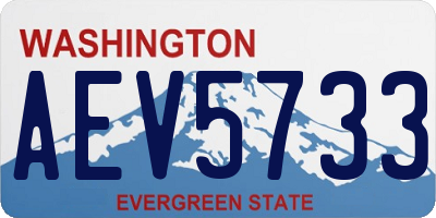 WA license plate AEV5733