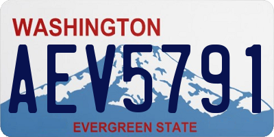 WA license plate AEV5791