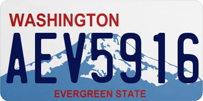 WA license plate AEV5916