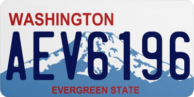 WA license plate AEV6196