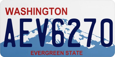 WA license plate AEV6270