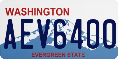 WA license plate AEV6400
